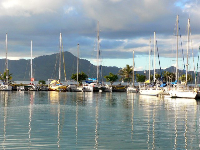 14- Imagine dans la marina d'Uturoa 
